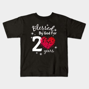 Blessed By God For 20 Love He 20Th Kids T-Shirt